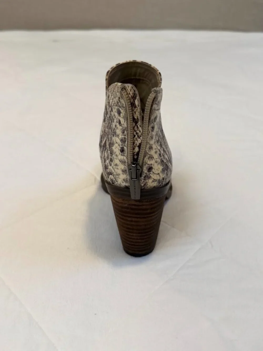 Dolce Vita Snake Print Western‎ Booties – Size 6.5 – Neutral Brown/Cream